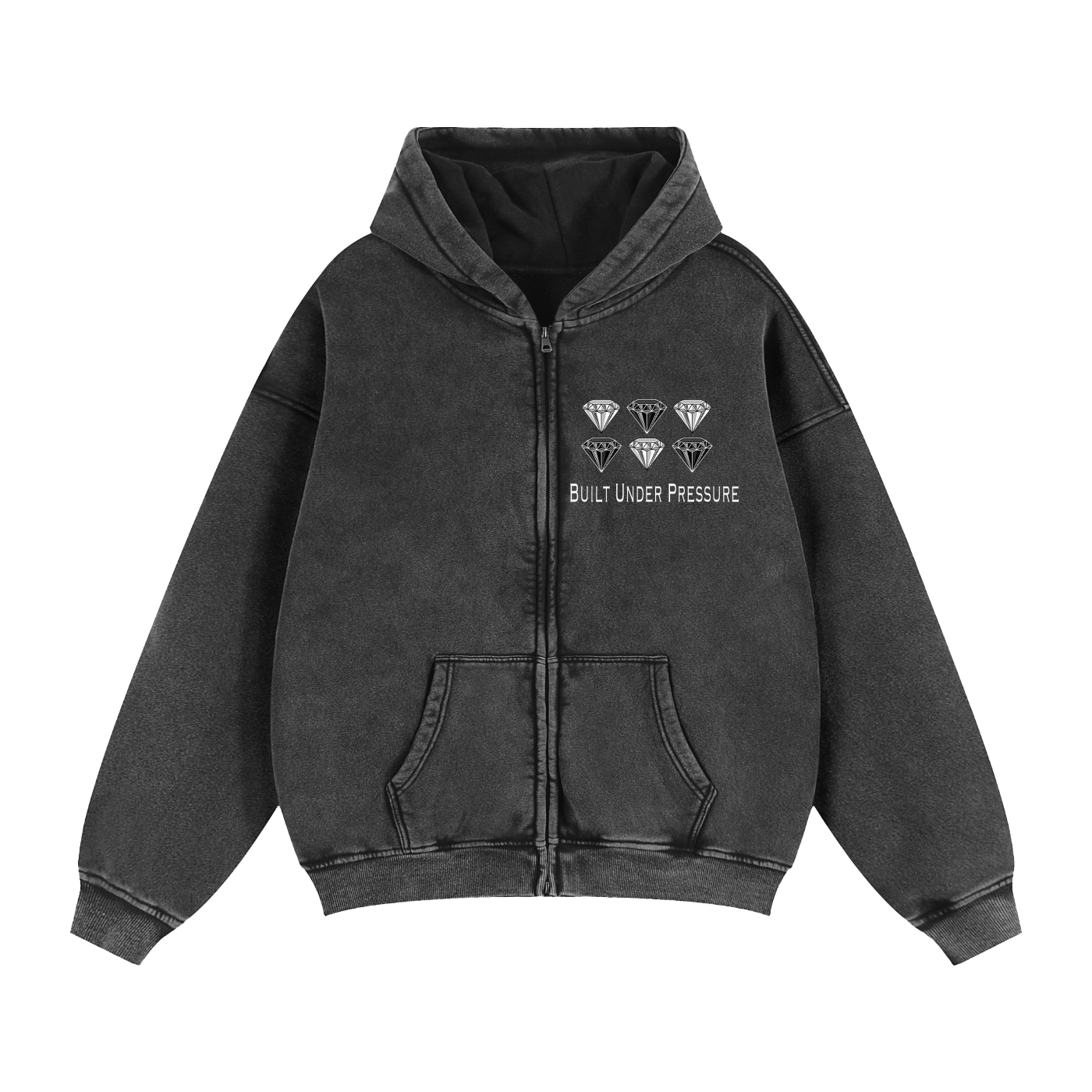 AKT Zip-Through Boxy Hoodie