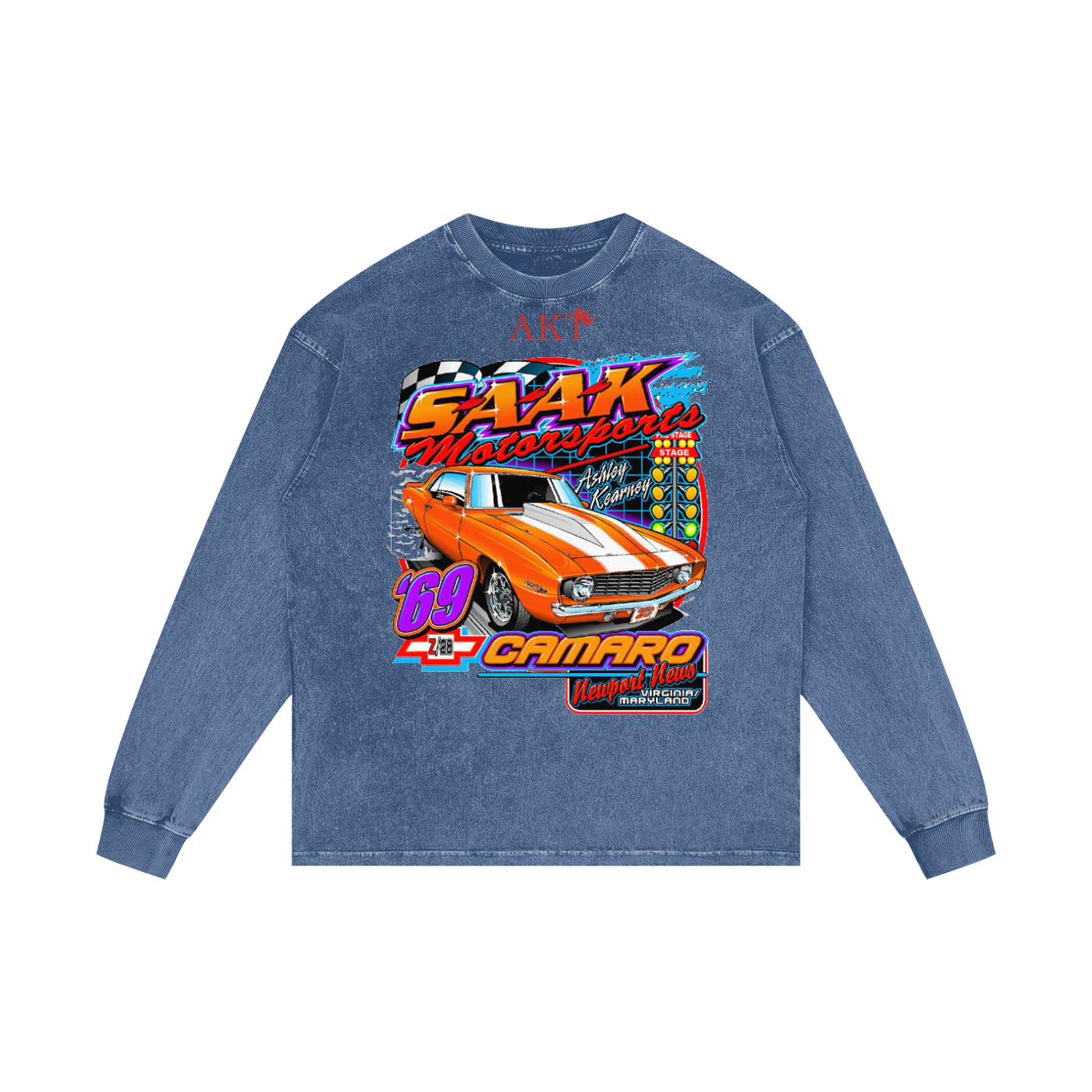 Acid Wash Oversize Long Sleeve T-Shirt - 250 GSM