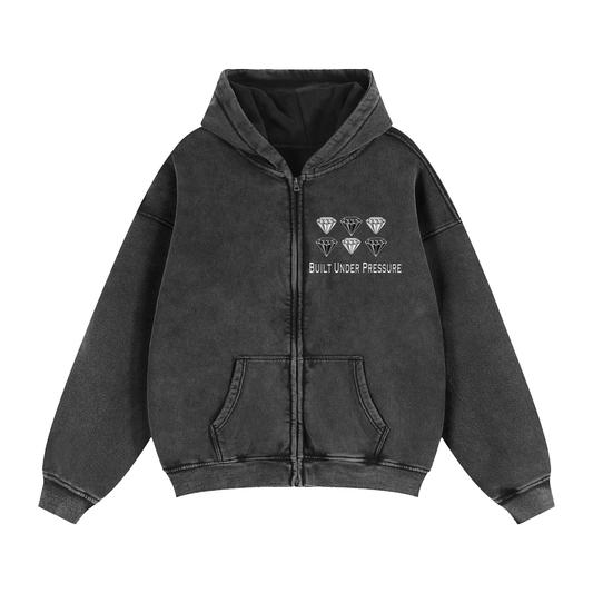 AKT Zip-Through Boxy Hoodie