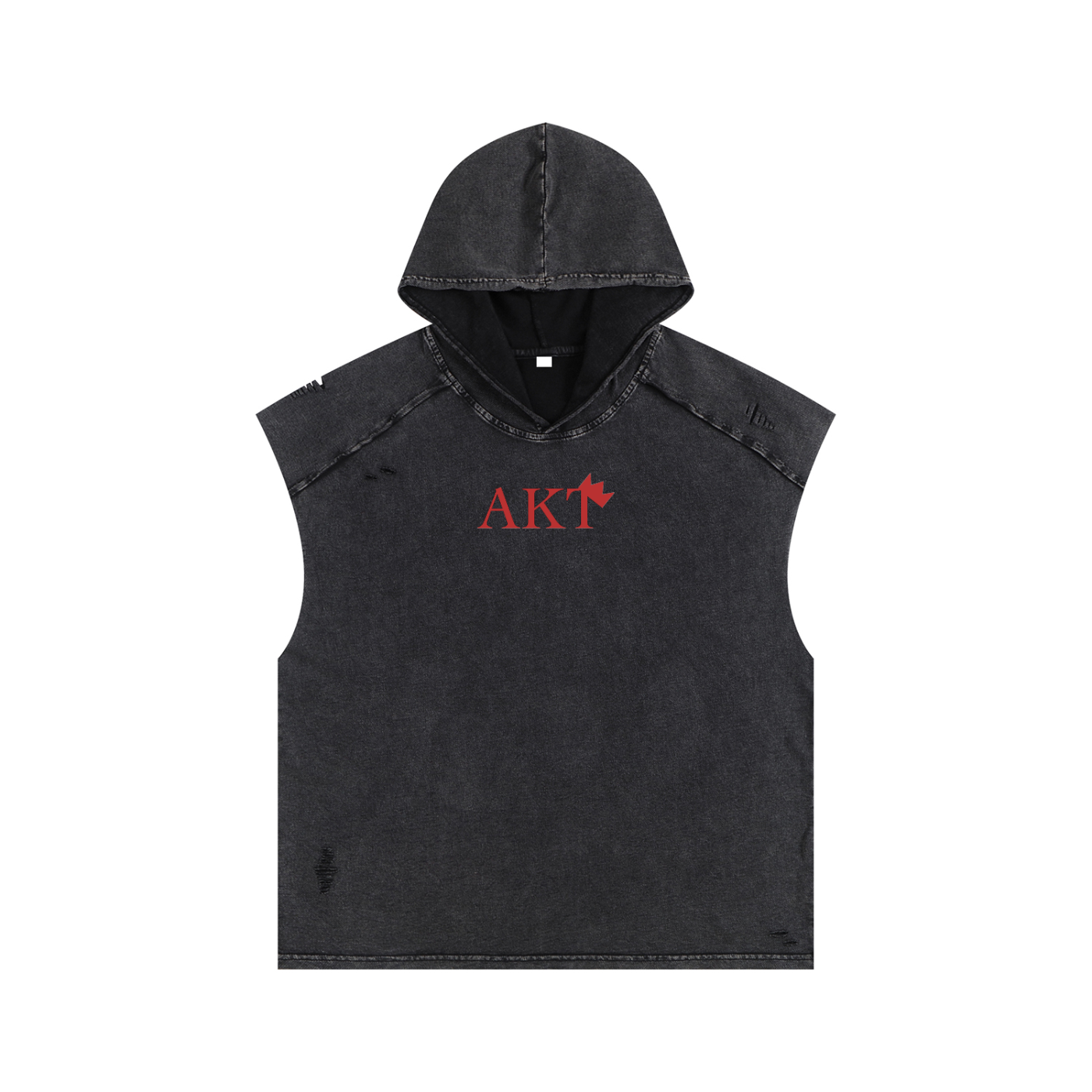 Snow Washed Boxy Hooded Tank Top